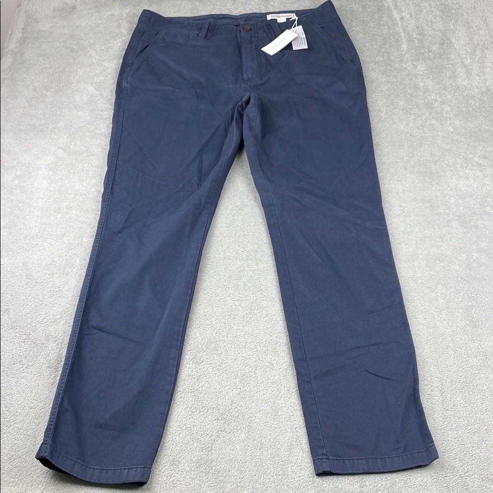 NEW Outerknown 34x34 100% Organic Cotton Men's Deep Blue Chinos